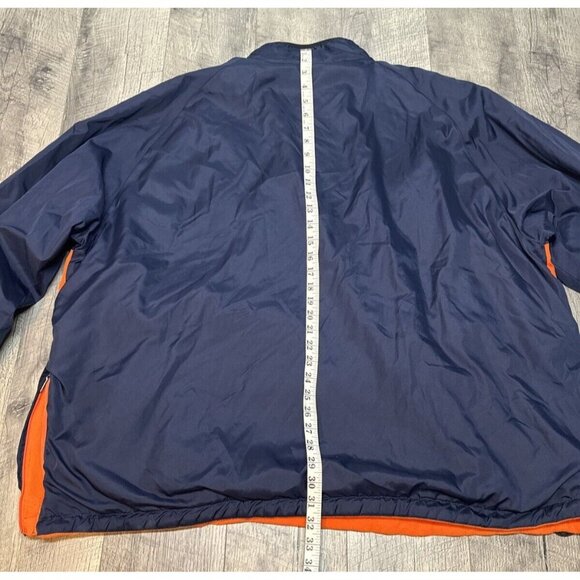 Auburn Tigers Jacket Mens 2XL Reversible‎ Nylon Fleece Pullover Pro Player Y2K - Picture 7 of 13